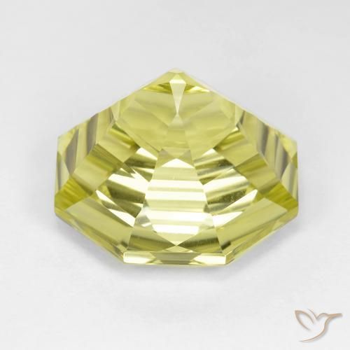 Quarzo Giallo medio naturale da 14.06 ct, Ottagonale / Taglio smeraldo, VVS