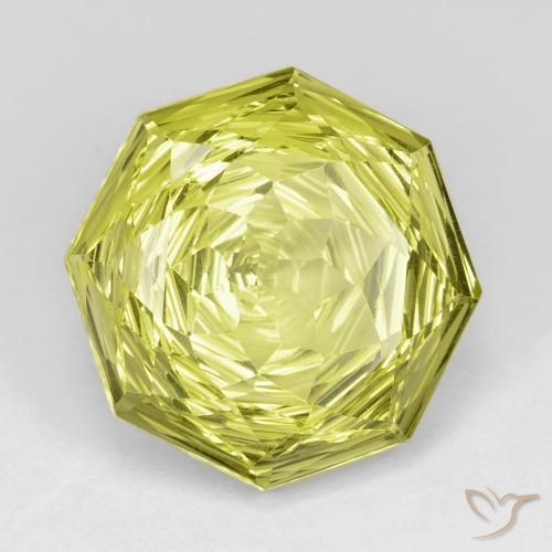 Quarzo Limone giallo naturale da 13.29 ct, Ottagonale / Taglio smeraldo, VVS