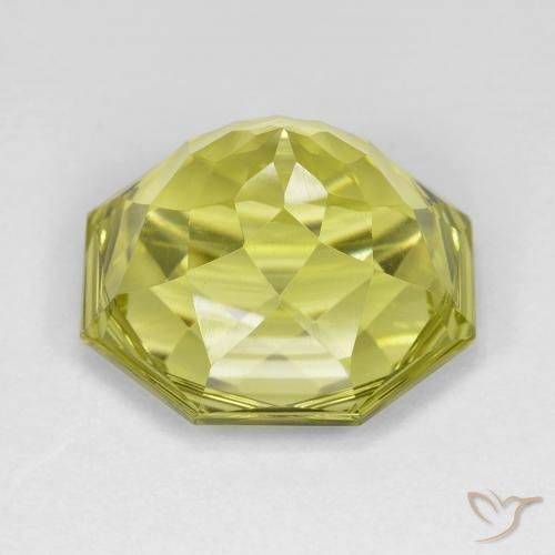Quarzo Limone giallo naturale da 13.29 ct, Ottagonale / Taglio smeraldo, VVS