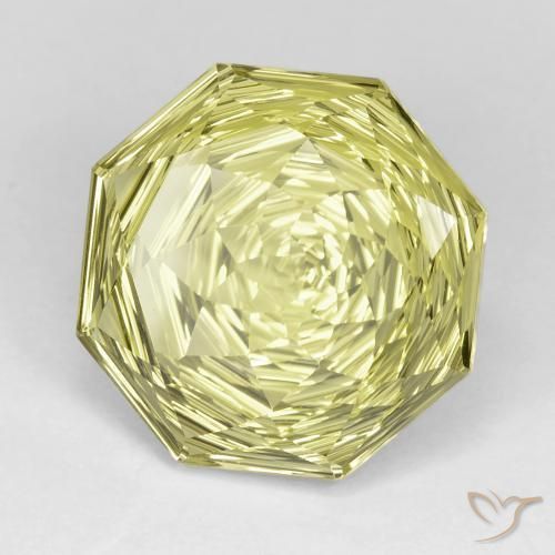 Quarzo Giallo medio naturale da 15.63 ct, Ottagonale / Taglio smeraldo, VVS