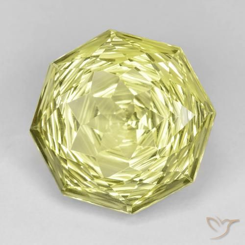 Quarzo Giallo medio naturale da 14.02 ct, Ottagonale / Taglio smeraldo, VVS