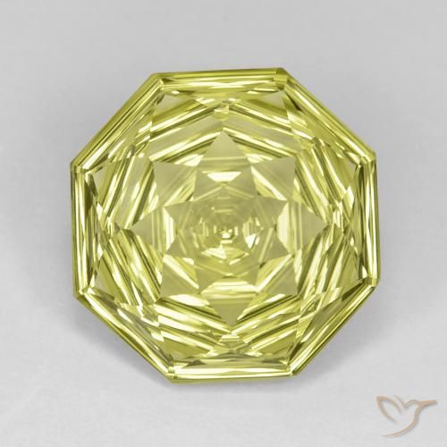 Quarzo Limone giallo naturale da 10.48 ct, Ottagonale / Taglio smeraldo, VVS