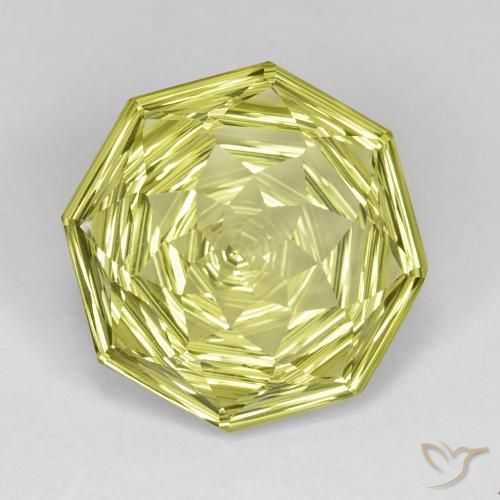 Quarzo Limone giallo naturale da 10.48 ct, Ottagonale / Taglio smeraldo, VVS