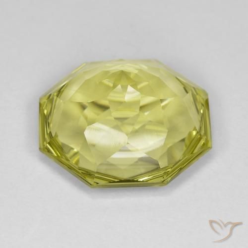 Quarzo Limone giallo naturale da 10.48 ct, Ottagonale / Taglio smeraldo, VVS