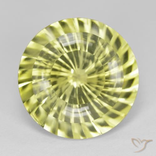 16.42ct Naturale Limone giallo Quarzo, Rotondo, VVS