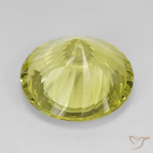 Quarzo Limone giallo naturale da 16.42 ct, Rotondo, VVS