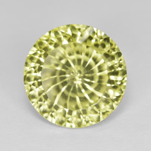 Quarzo naturale giallo da 8,13 ct, taglio rotondo, VVS
