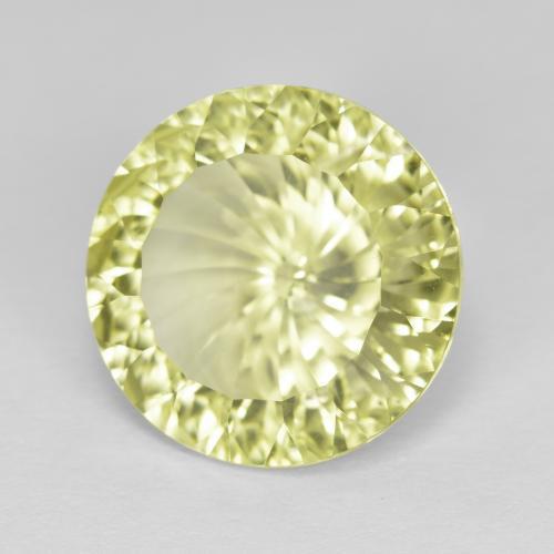 Quarzo naturale giallo da 8,13 ct, taglio rotondo, VVS