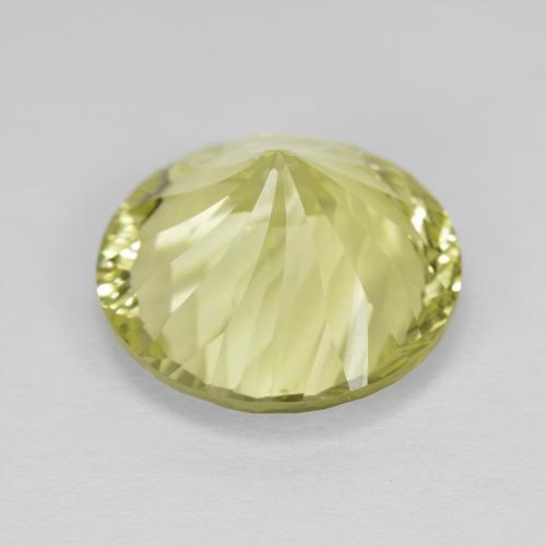 Quarzo naturale giallo da 8,13 ct, taglio rotondo, VVS