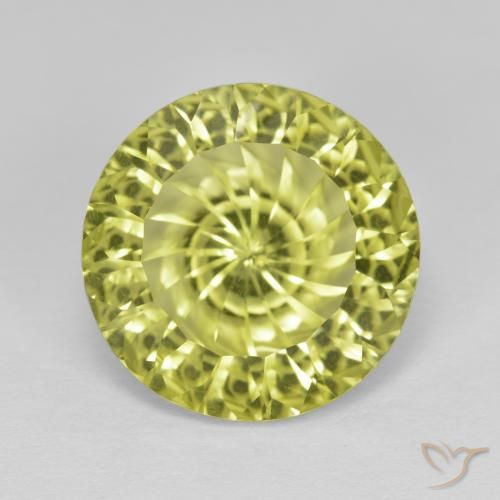 7.74ct Naturale Giallo medio Quarzo, Rotondo, VVS