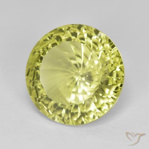 Quarzo Giallo medio naturale da 7.74 ct, Rotondo, VVS