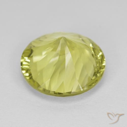 Quarzo Giallo medio naturale da 7.74 ct, Rotondo, VVS