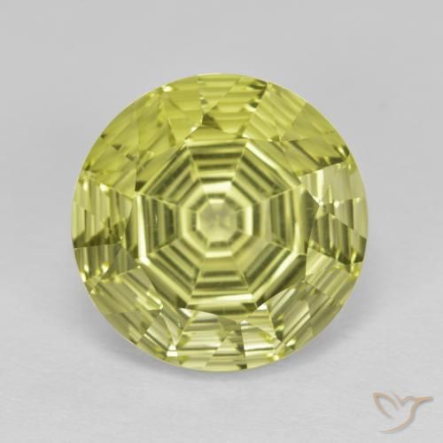 6.23ct Naturale Limone giallo Quarzo, Rotondo, VVS