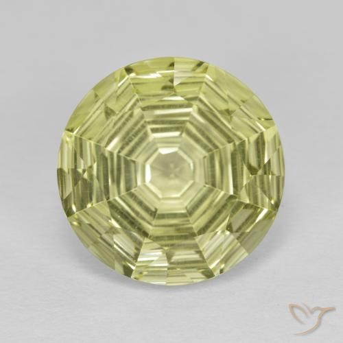 5.64ct Naturale Giallo medio Quarzo, Rotondo, VVS