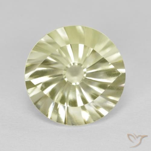 5.26ct Naturale Giallo-Grigio Medio Quarzo, Rotondo, VVS