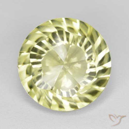 9.88ct Naturale Giallo verdastro Quarzo, Rotondo, VVS