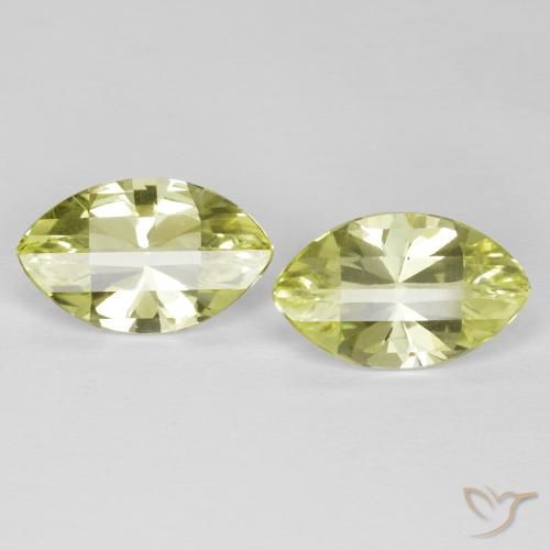 5.06ctw Naturale Giallo verdastro Quarzo, Taglio marquise, VVS