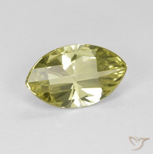 2.71ct Naturale Giallo verdastro Quarzo, Taglio marquise, VVS