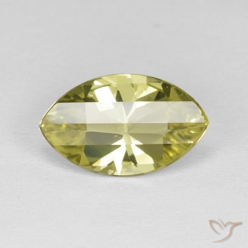 Quarzo Giallo medio naturale da 2.62 ct, Taglio marquise, VVS