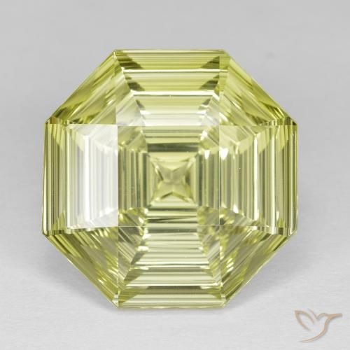 13.89ct Naturale Giallo medio Quarzo, Taglio smeraldo, VVS