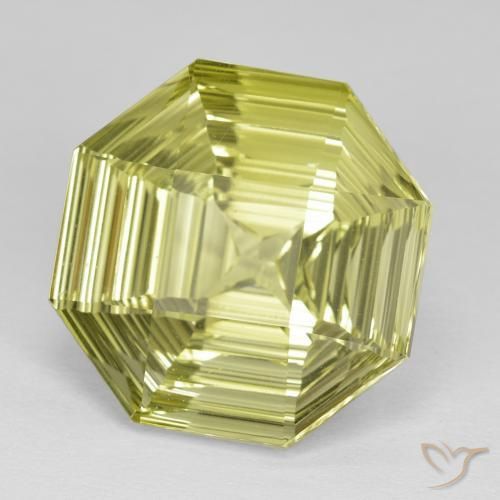 Quarzo Limone giallo naturale da 13.98 ct, Ottagonale / Taglio smeraldo, VVS