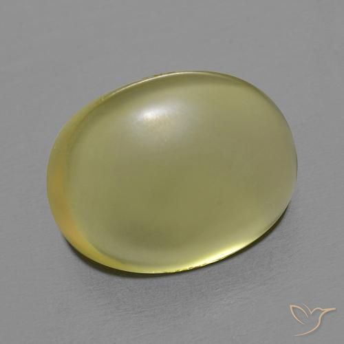 Quarzo Giallo chiaro verdastro naturale da 10.45 ct, Ovale, Trasparente