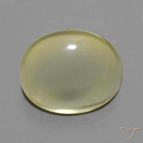 11.38ct Naturale Giallo chiaro Quarzo, Ovale, Trasparente