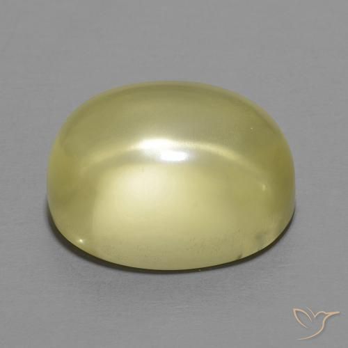 Quarzo Giallo chiaro naturale da 11.38 ct, Ovale, Trasparente