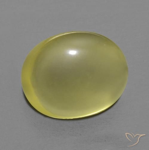 Quarzo Giallo verdastro naturale da 10.09 ct, Ovale, Trasparente