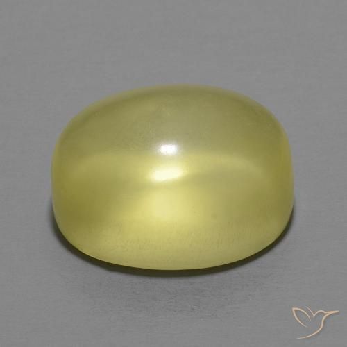 Quarzo Giallo verdastro naturale da 10.09 ct, Ovale, Trasparente