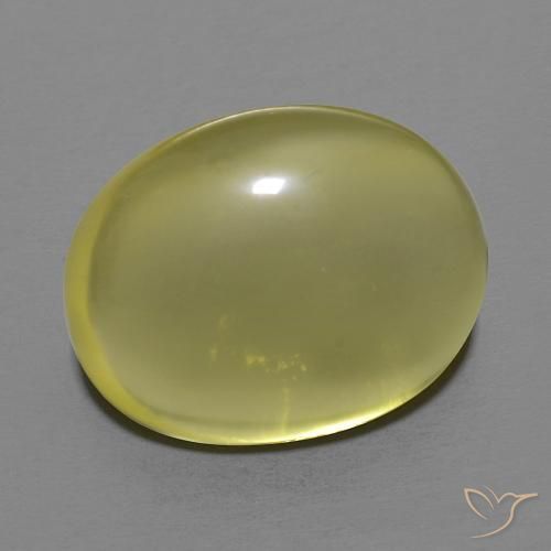 Quarzo Giallo verdastro naturale da 14.84 ct, Ovale, Trasparente