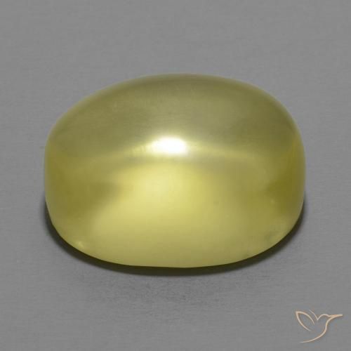 Quarzo Giallo verdastro naturale da 14.84 ct, Ovale, Trasparente