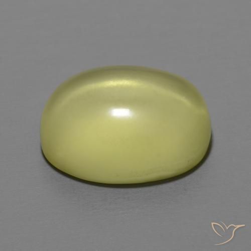 Quarzo Giallo verdastro naturale da 6.23 ct, Ovale, Trasparente