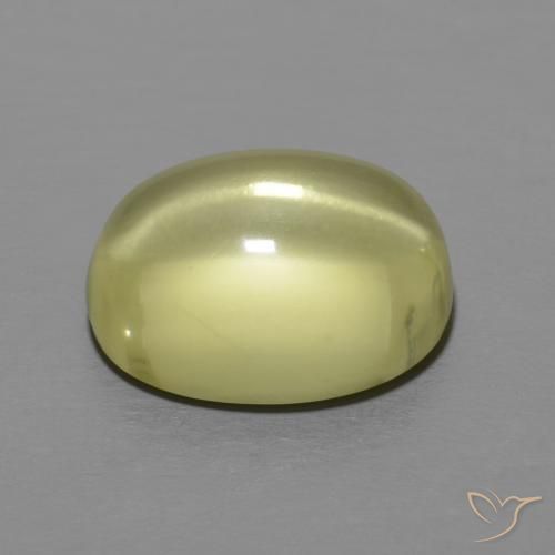 Quarzo Giallo verde naturale da 4.67 ct, Ovale, Trasparente