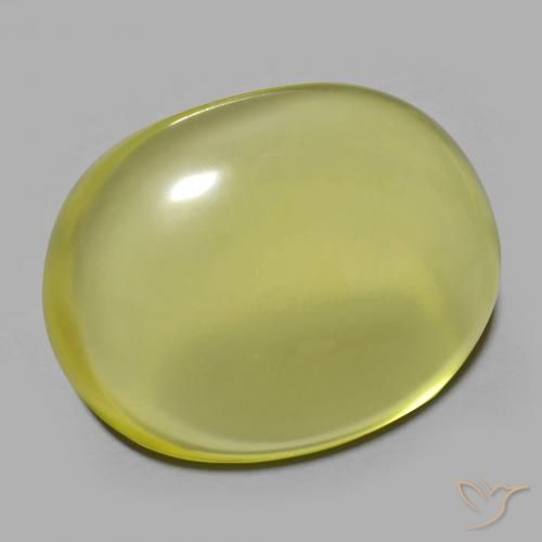 Quarzo Giallo verdastro naturale da 34.53 ct, Ovale, Trasparente