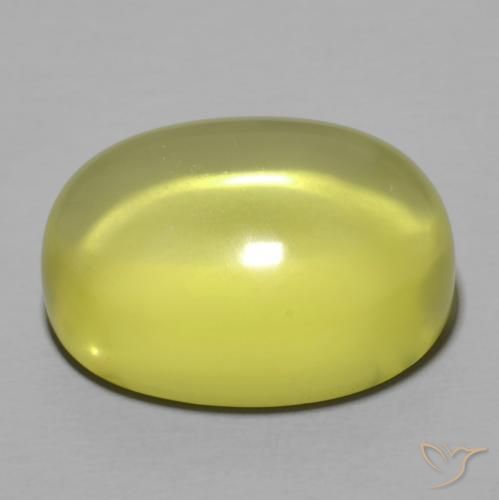 Quarzo Giallo verdastro naturale da 34.53 ct, Ovale, Trasparente