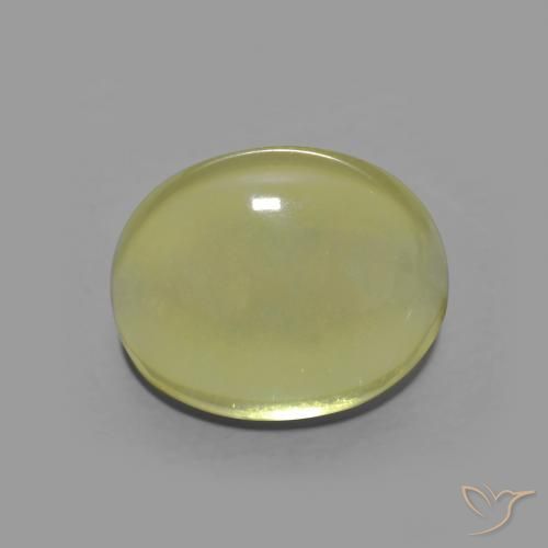 4.43ct Naturale Giallo verde Quarzo, Ovale, Trasparente