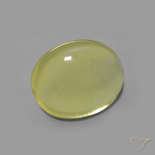 Quarzo Giallo verde naturale da 4.43 ct, Ovale, Trasparente