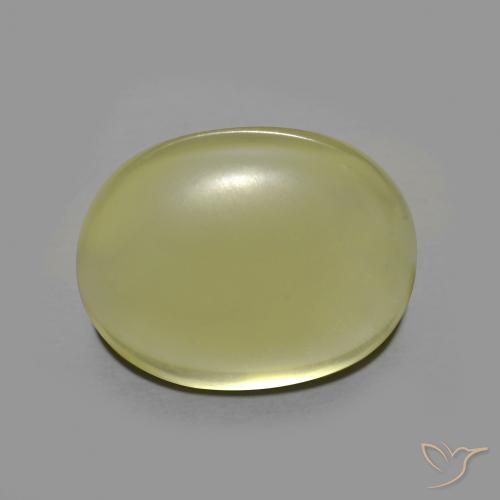 Quarzo Giallo verdastro naturale da 8.08 ct, Ovale, Trasparente