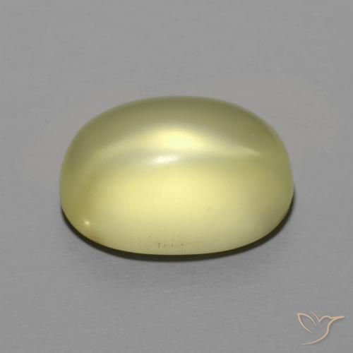 Quarzo Giallo verdastro naturale da 8.08 ct, Ovale, Trasparente