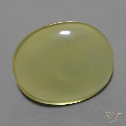Quarzo Giallo verdastro naturale da 18.04 ct, Ovale, Trasparente