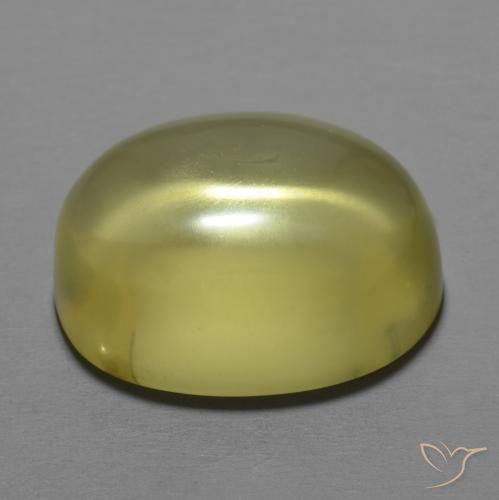 Quarzo Giallo verdastro naturale da 18.04 ct, Ovale, Trasparente
