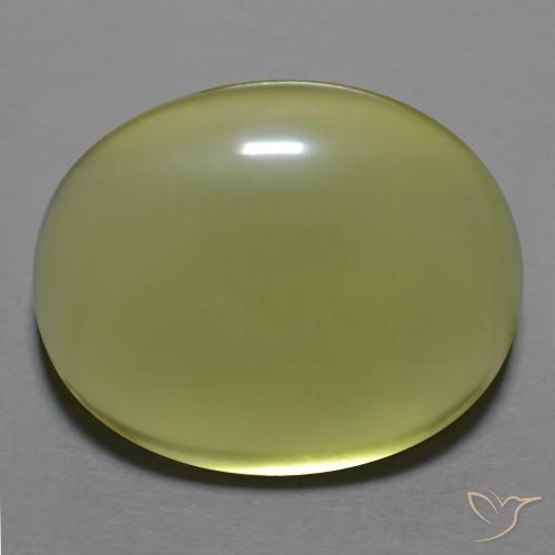 30.57ct Naturale Giallo verdastro Quarzo, Ovale, Trasparente