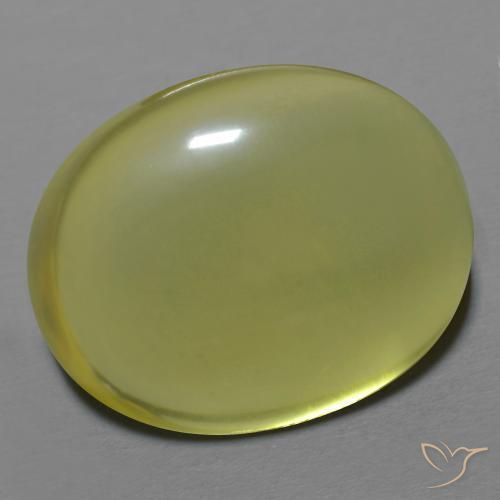 Quarzo Giallo verdastro naturale da 30.57 ct, Ovale, Trasparente