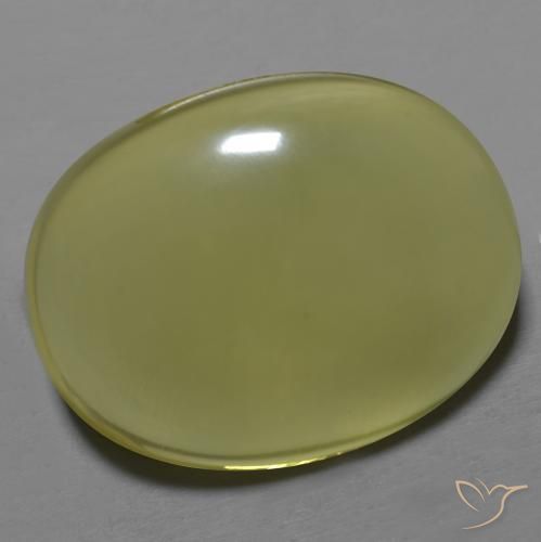 Quarzo Giallo chiaro naturale da 35.42 ct, Ovale, Trasparente