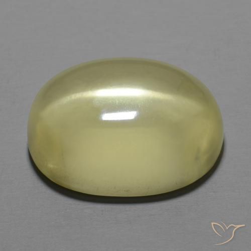 Quarzo Giallo chiaro naturale da 16.19 ct, Ovale, Trasparente
