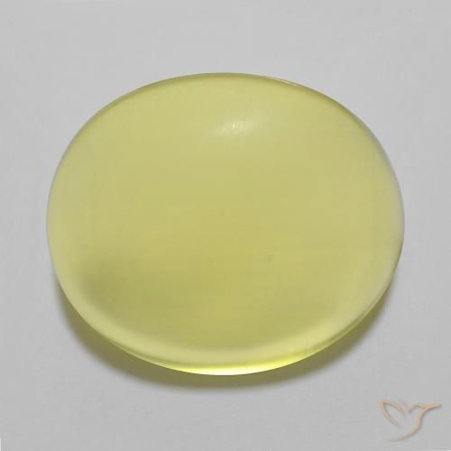 23.00ct Naturale Giallo Ananas Chiaro Quarzo, Ovale, Trasparente