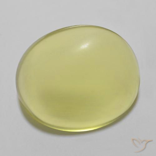 Quarzo Giallo Ananas Chiaro naturale da 23.00 ct, Ovale, Trasparente