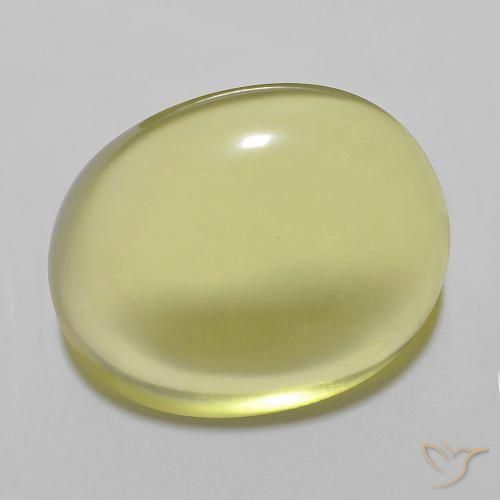 Quarzo Giallo chiaro naturale da 14.27 ct, Ovale, Trasparente