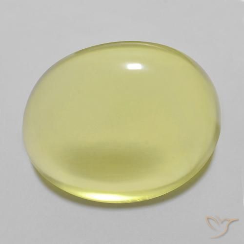 Quarzo Giallo chiaro naturale da 14.27 ct, Ovale, Trasparente
